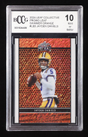 Jayden Daniels 2024 Leaf Collective Promo Leaf Shimmer Orange #LB3 RC #105/299 (BCCG 10) at PristineAuction.com