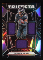Derrick Henry 2024 Panini Obsidian Trifecta Swatches #TSDHY at PristineAuction.com