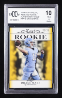 Drake Maye 2023 Leaf Special Release Rookie Achievement Gold #RA19 RC #21/25 (BCCG 10) at PristineAuction.com