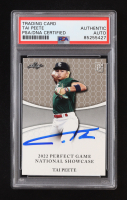 Tai Peete Signed 2022 Leaf Perfect Game National Showcase #84 RC (PSA Authentic) at PristineAuction.com