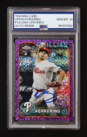 Orion Kerkering Signed 2024 Topps Chrome Purple Speckle Refractors #180 #042/299 RC (PSA Authentic) at PristineAuction.com