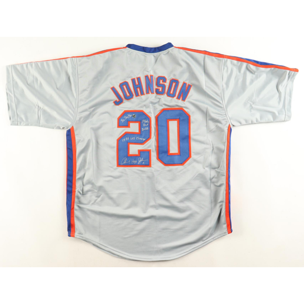 Howard Johnson Signed Jersey Inscribed "3x30/30", "1986 WS Champs" & "Mets HOF 2023" (AWM) at PristineAuction.com