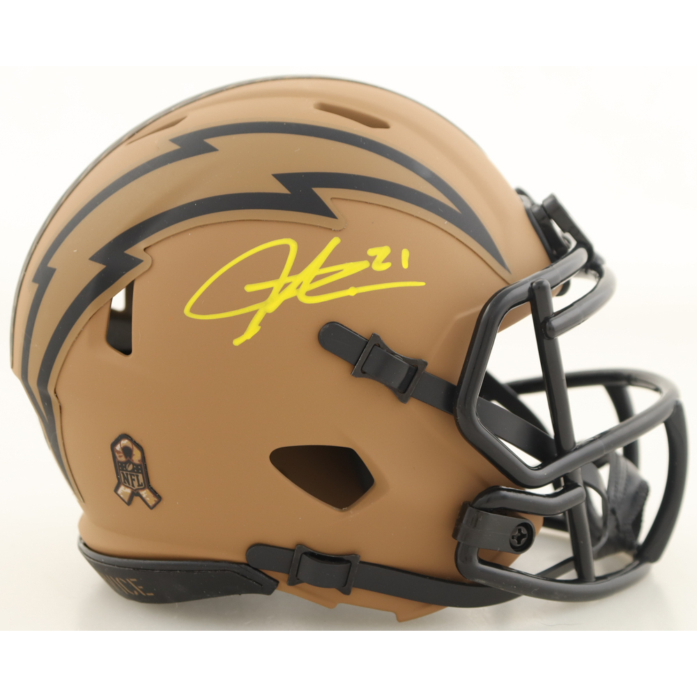 LaDainian Tomlinson Signed Chargers Salute to Service Alternate Speed Mini Helmet (Beckett) at PristineAuction.com