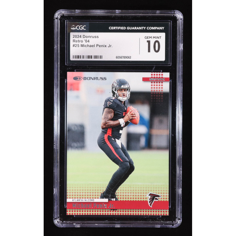 Michael Penix Jr. 2024 Donruss Retro '04 #25 RC (CGC 10) at PristineAuction.com