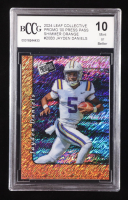 Jayden Daniels 2024 Leaf Collective Promo '00 Press Pass Shimmer Orange #20B3 RC #71/299 (BCCG 10) at PristineAuction.com