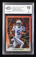 Jayden Daniels 2024 Leaf Collective Promo '90 Leaf Shimmer Orange #90B3 RC #105/299 (BCCG 10) at PristineAuction.com