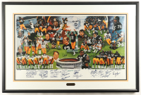 Terry Bradshaw, Joe Greene, Lynn Swann, Jack Ham, Jack Lambert | Steelers "Super Bowl Winners of the 1970's" LE Custom Framed Lithograph #160/1000 Signed By (54) (Beckett) at PristineAuction.com