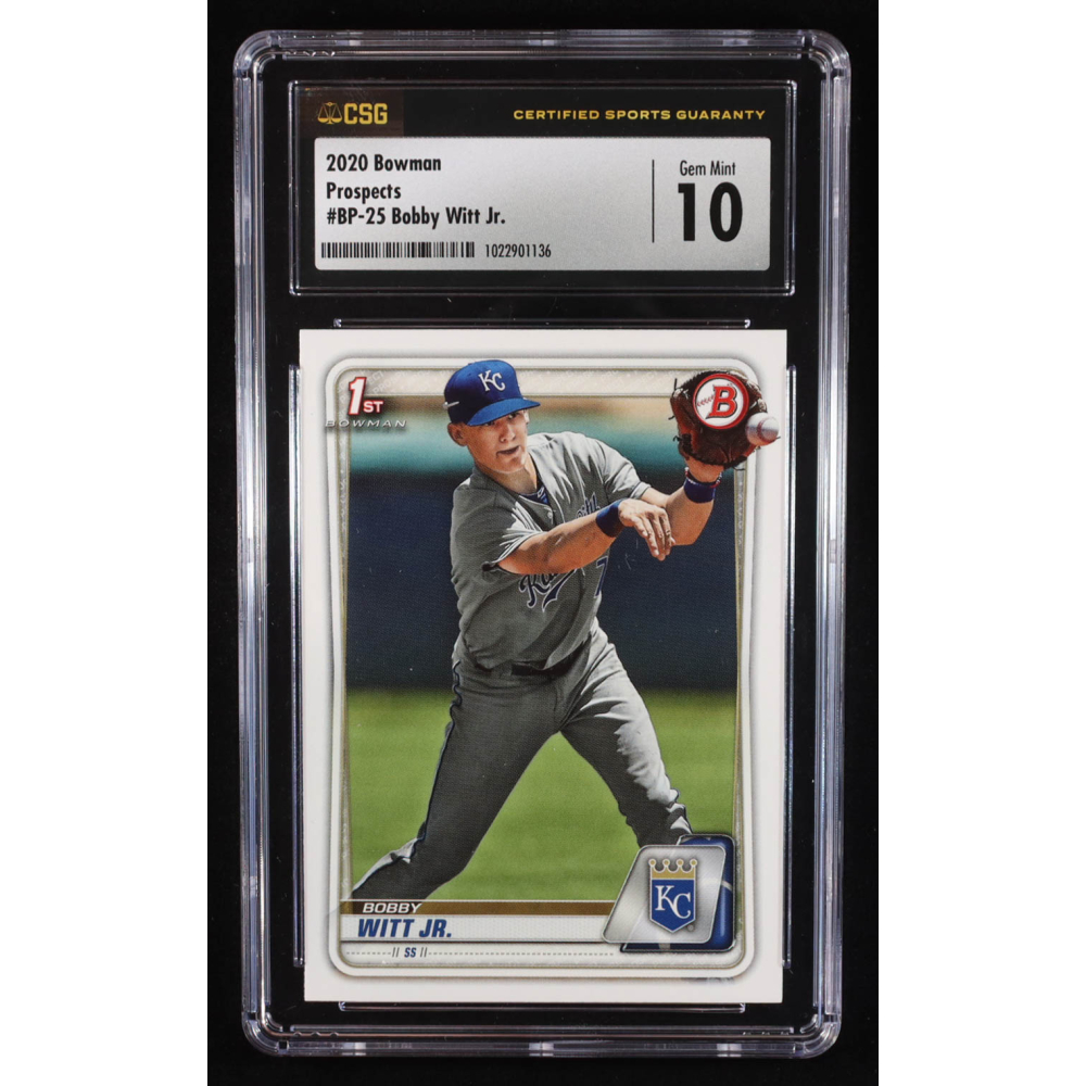 Bobby Witt Jr. 2020 Bowman Prospects #BP25 RC (CSG 10) at PristineAuction.com