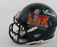 Nolan Smith Signed Eagles Super Bowl LIX Speed Mini Helmet (JSA) at PristineAuction.com