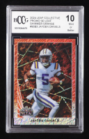 Jayden Daniels 2024 Leaf Collective Promo '90 Leaf Shimmer Orange #90B3 RC #130/299 (BCCG 10) at PristineAuction.com