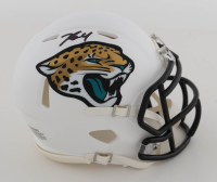 Tank Biggsby Signed Jaguars Matte White Speed Mini Helmet (JSA) at PristineAuction.com