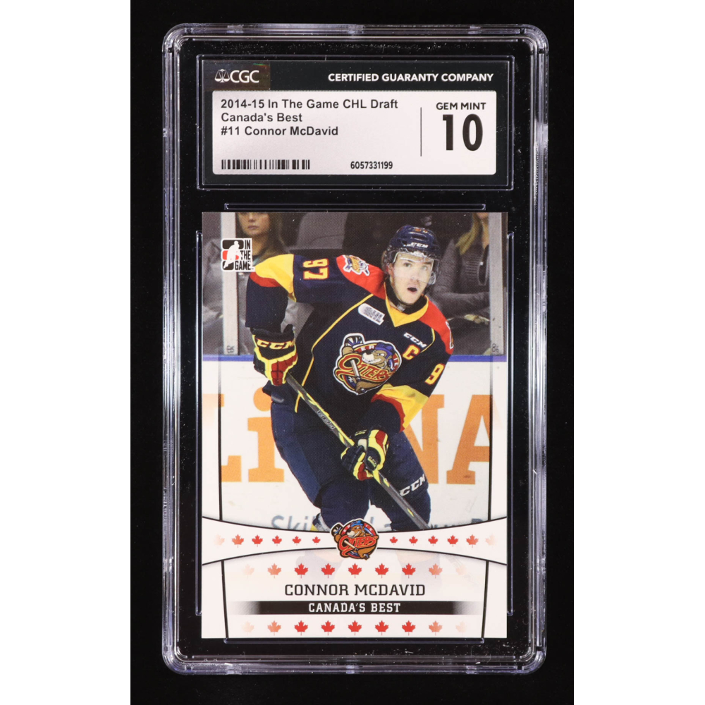 Connor McDavid 2015 ITG CHL Draft #11 Canada's Best RC (CGC 10) at PristineAuction.com
