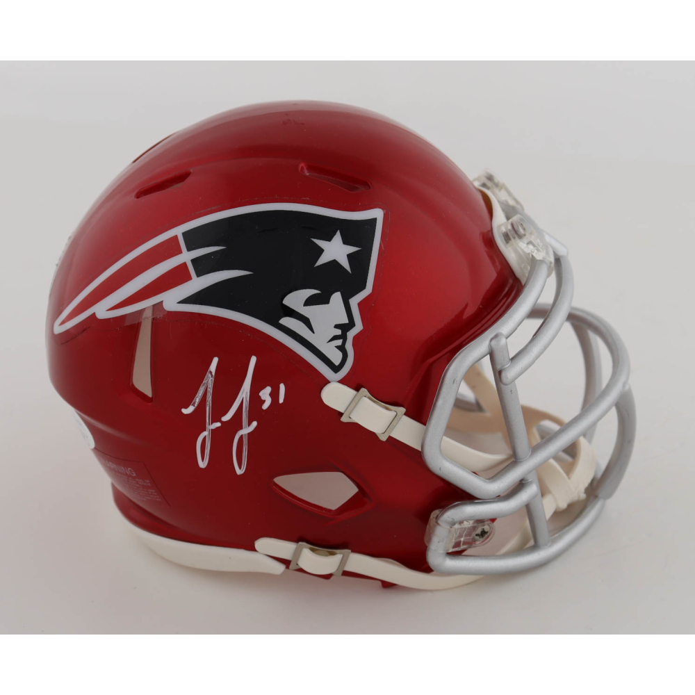 Jonathan Jones Signed Patriots Flash Alternate Speed Mini Helmet (JSA) at PristineAuction.com
