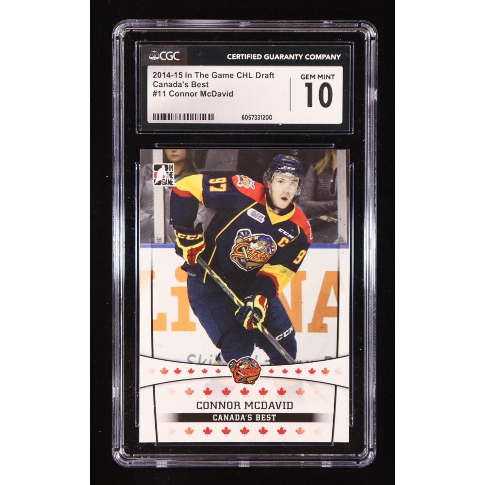 Connor McDavid 2015 ITG CHL Draft #11 Canada's Best RC (CGC 10) at PristineAuction.com