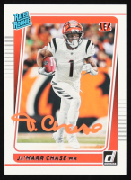 Ja'Marr Chase Signed 2021 Donruss Rated Rookie #262 RC (PIA) at PristineAuction.com