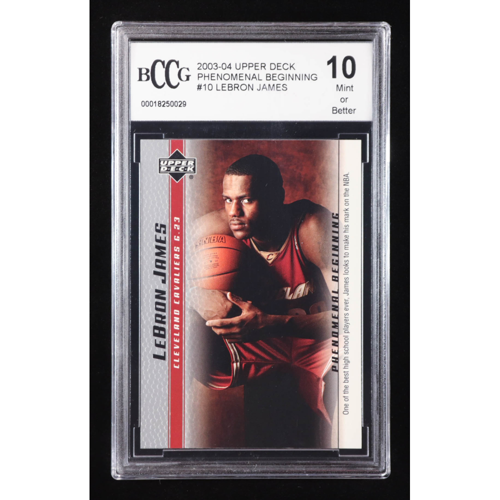 LeBron James 2003-04 Upper Deck Phenomenal Beginning #10 RC / One of the Best (BCCG 10) at PristineAuction.com