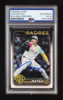 Yuki Matsui Signed 2024 Topps Update #US8 RC (PSA Authentic) at PristineAuction.com