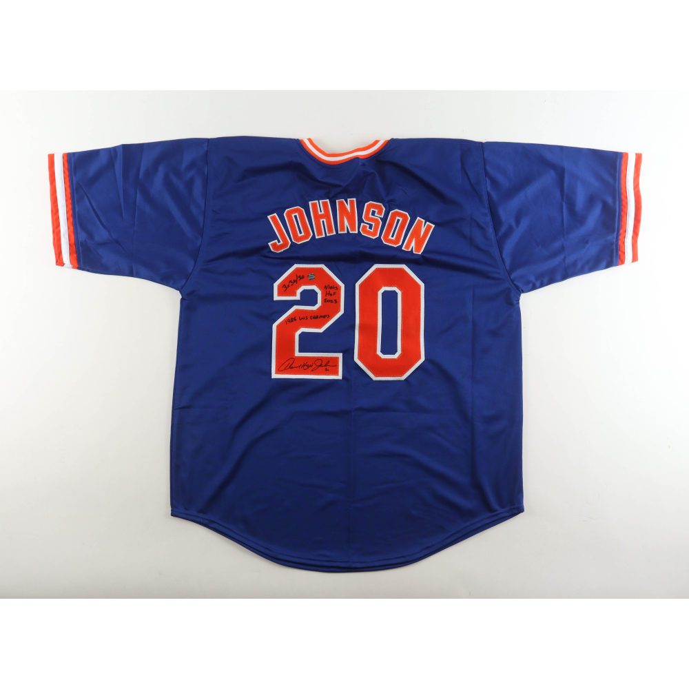 Howard Johnson Signed Jersey Inscribed "3x30/30", "1986 WS Champs" & "Mets HOF 2023" (AWM) at PristineAuction.com