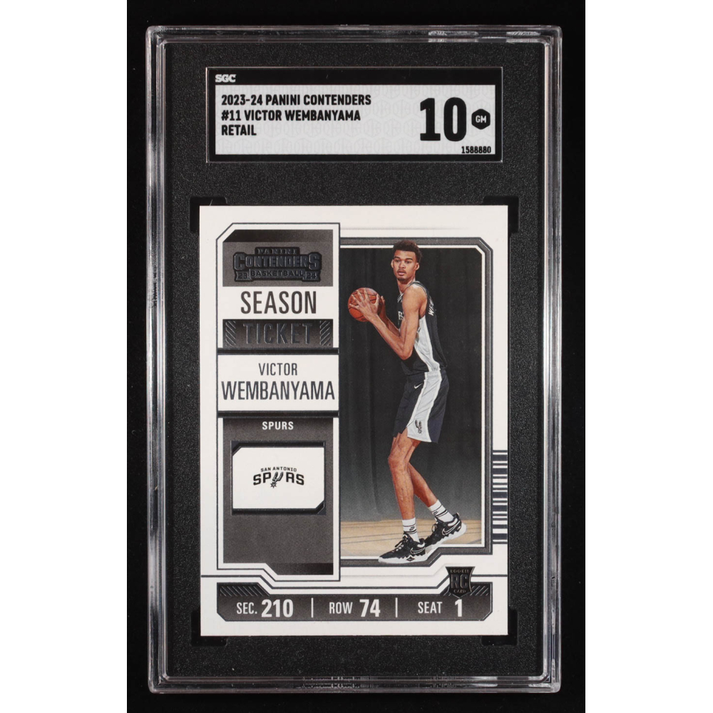 Victor Wembanyama 2023-24 Panini Contenders Retail #11 RC (SGC 10) at PristineAuction.com