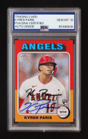 Kyren Paris Signed 2024 Topps Heritage #447 RC (PSA | Auto 10) at PristineAuction.com