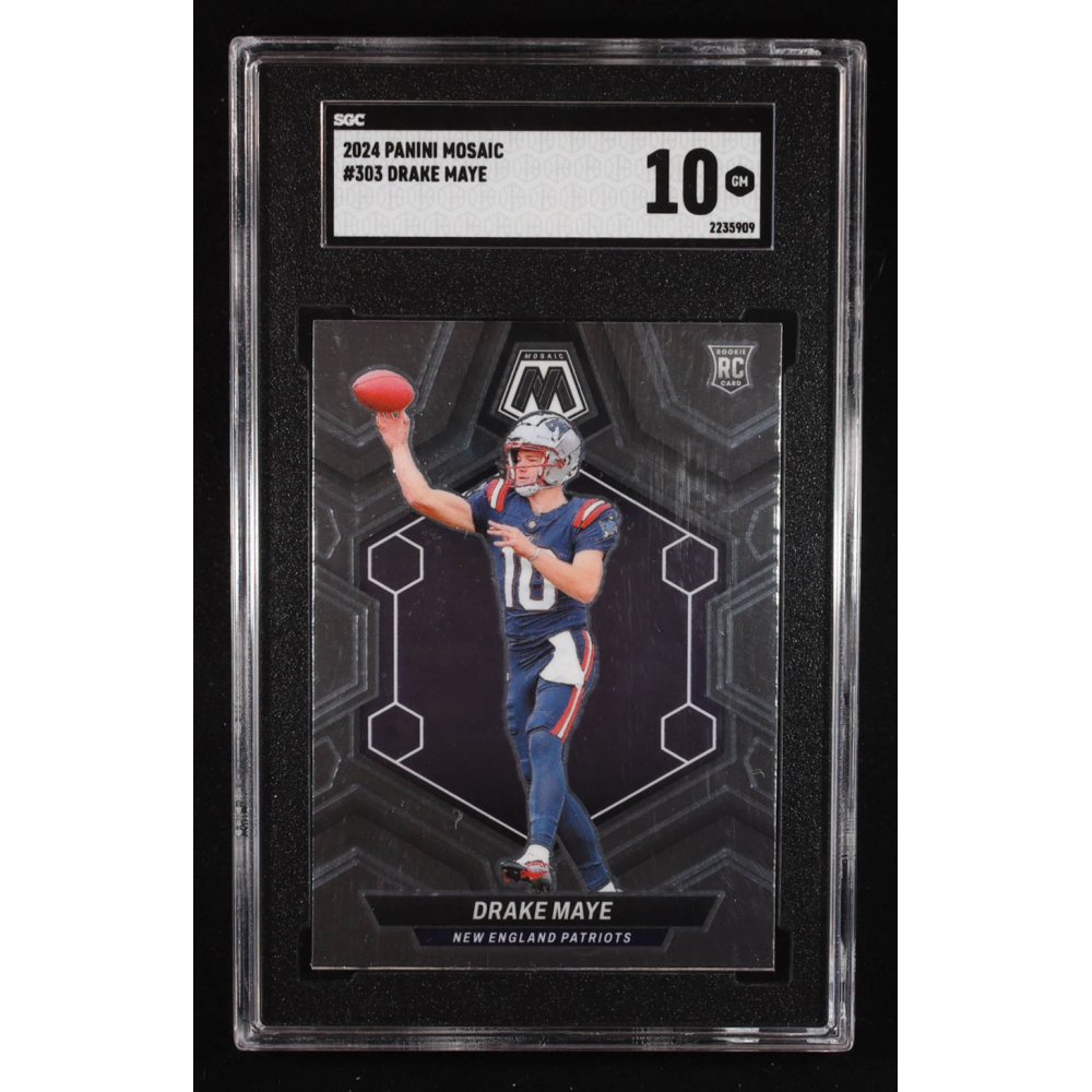 Drake Maye 2024 Panini Mosaic #303 (SGC 10) at PristineAuction.com