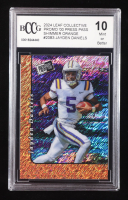 Jayden Daniels 2024 Leaf Collective Promo '00 Press Pass Shimmer Orange #20B3 RC #105/299 (BCCG 10) at PristineAuction.com