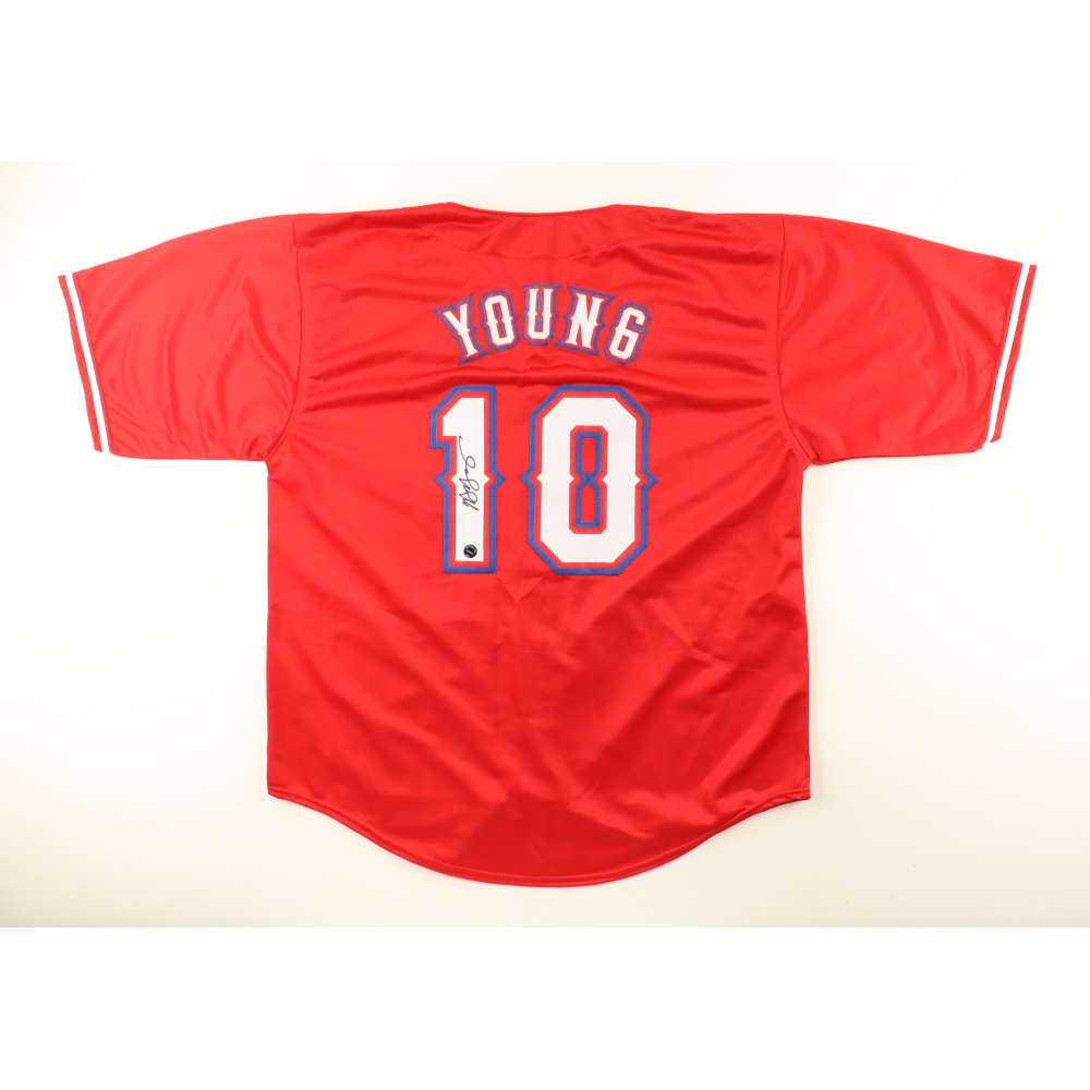 Michael Young Signed Jersey (Authentic Ink) at PristineAuction.com