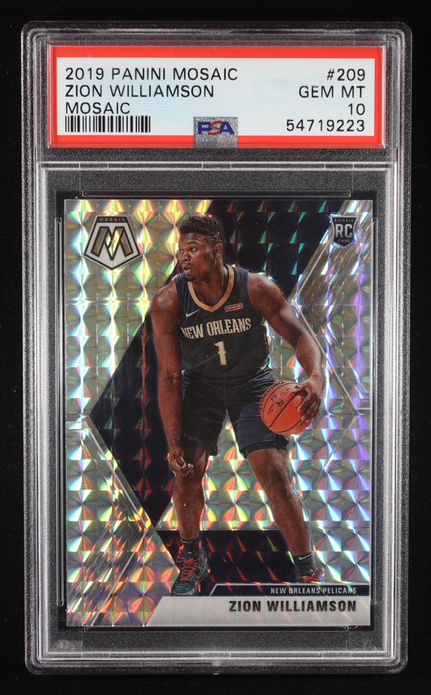 その他 2019 Mosaic Zion Williamson RC PSA10 2019 Panini Mosaic Zion Williamson RC Pink Camo PSA 10 Gem