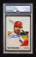 Kyle Schwarber Signed 2024 Topps Archives #163 (PSA Authentic) at PristineAuction.com