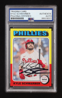 Kyle Schwarber Signed 2024 Topps Heritage #161 (PSA Authentic) at PristineAuction.com