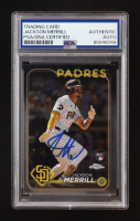 Jackson Merrill Signed 2024 Topps Chrome #207 RC (PSA Authentic) at PristineAuction.com