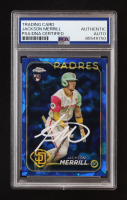 Jackson Merrill Signed 2024 Topps Chrome Update Sapphire #USCS210 RC (PSA Authentic) at PristineAuction.com