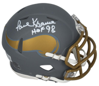 Paul Krause Signed Vikings Slate Alternate Speed Mini Helmet Inscribed "HOF 98" (Beckett) at PristineAuction.com