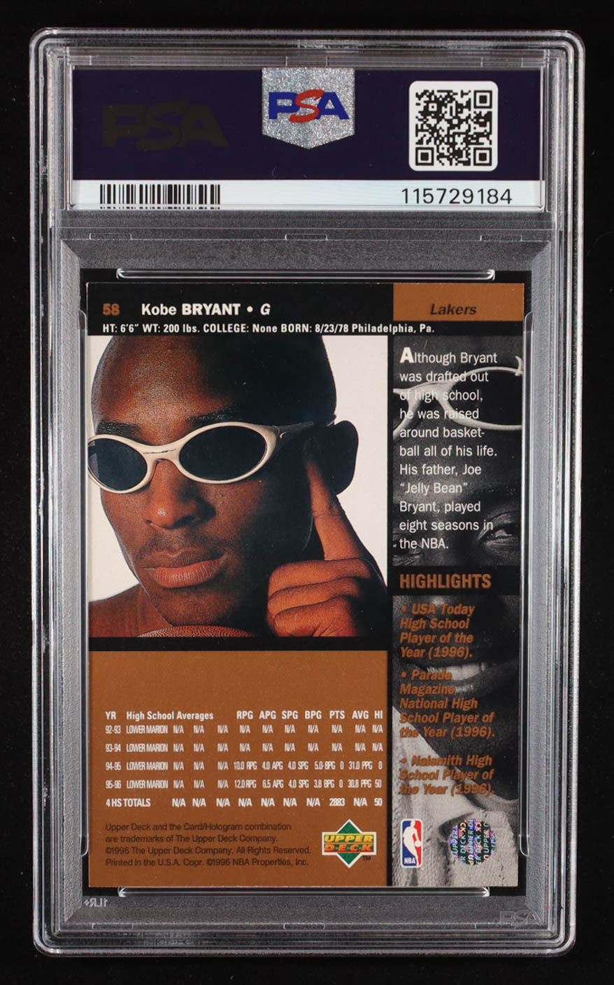 KOBE BRYANT 1996-97 EX RC PSA 8 コービー高騰中！ KOBE BRYANT 1996-97 EX RC PSA 8 コービー高騰中！