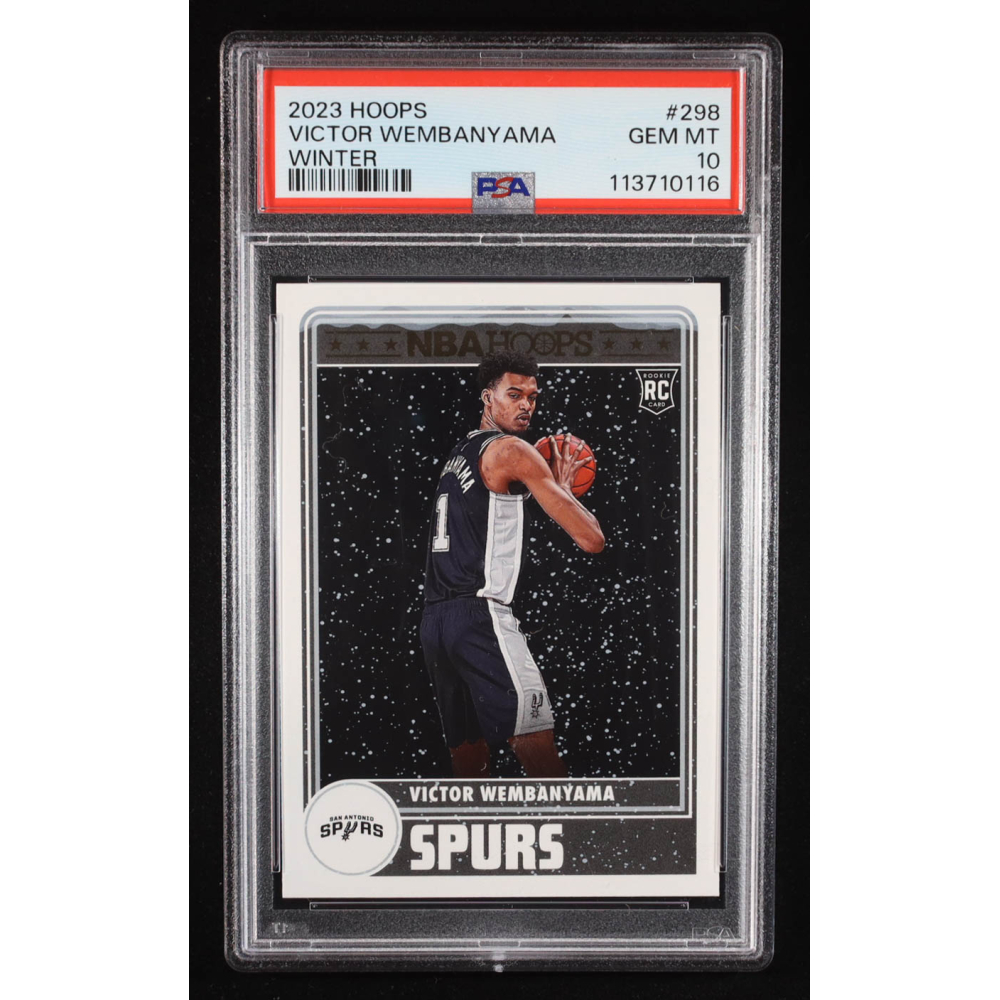 Victor Wembanyama 2023-24 Hoops Winter #298 RC (PSA 10) at PristineAuction.com