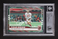 Joe Montana Signed 2021 Elite Field Vision Green #6 (BGS) at PristineAuction.com