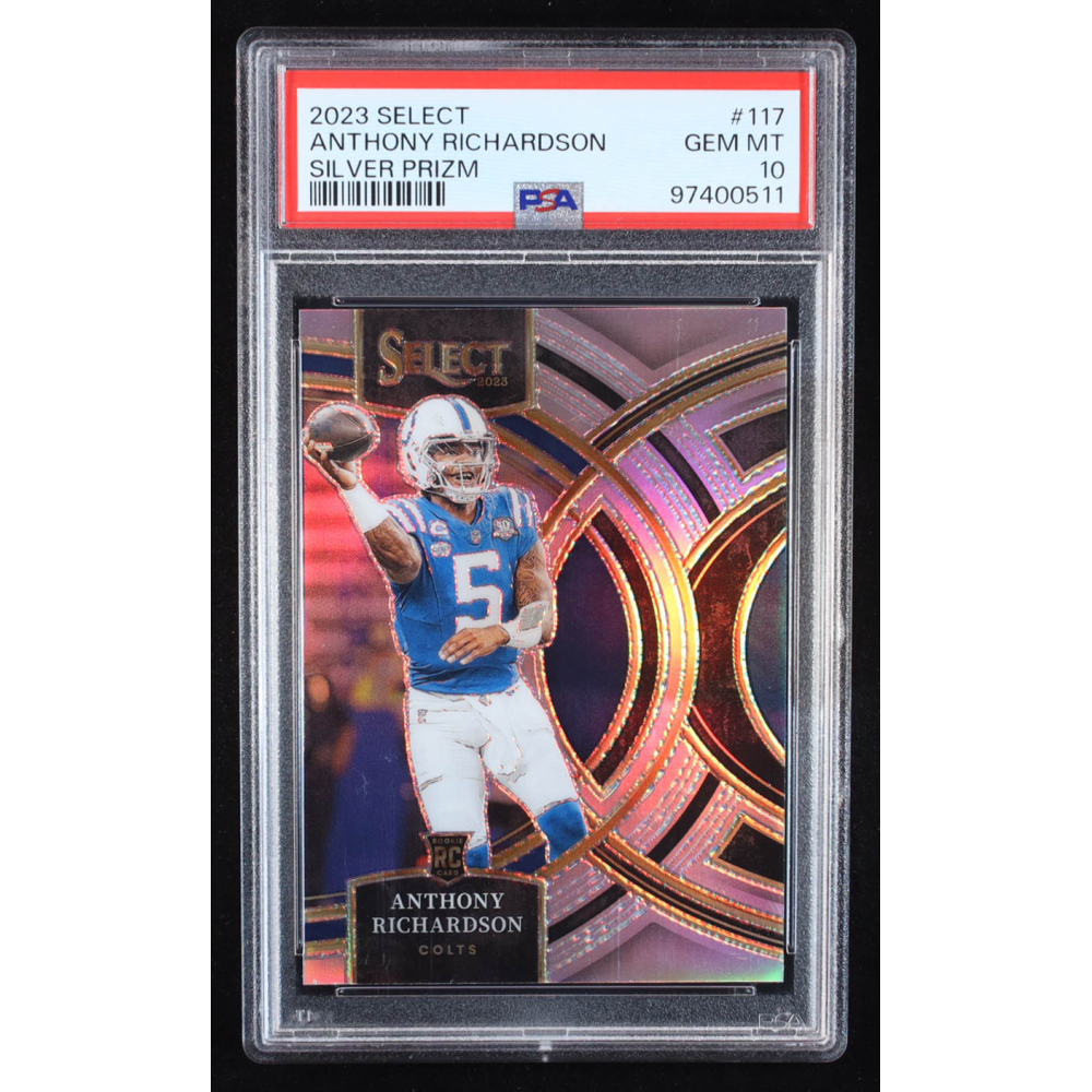 Anthony Richardson 2023 Select Silver Prizm #117 RC (PSA 10) at PristineAuction.com