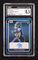 Tyjae Spears 2023 Leaf Pro Set Metal Autographs Mojo Blue #PA-TS1 RC #1/15 (CGC 8.5 | Autograph Graded 9) at PristineAuction.com