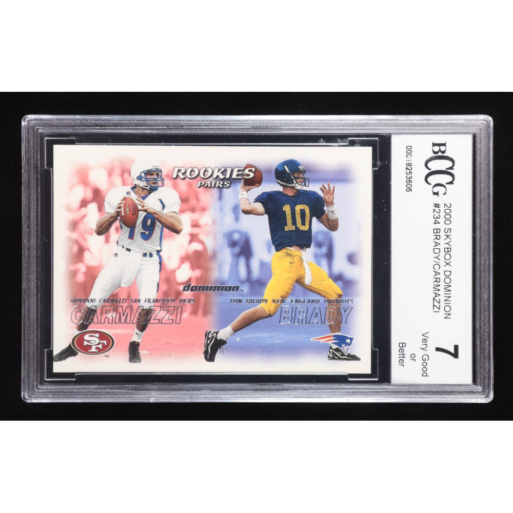 Tom Brady / Giovanni Carmazzi 2000 SkyBox Dominion #234 RC (BCCG 7) at PristineAuction.com