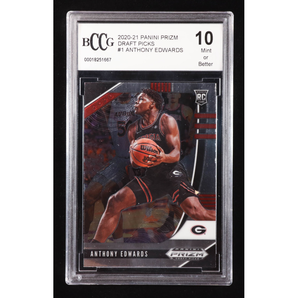 Anthony Edwards 2020-21 Panini Prizm Draft Picks #1 RC (BCCG 10) at PristineAuction.com
