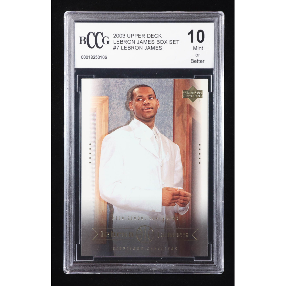 LeBron James 2003 Upper Deck LeBron James Box Set #7 RC / High School Superstar (BCCG 10) at PristineAuction.com