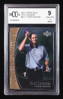 Tiger Woods 2001 Upper Deck Stat Leaders #SL11 RC (BCCG 9) at PristineAuction.com