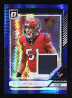Will Anderson Jr. 2024 Donruss Optic Donruss Threads Blue Hyper #6 at PristineAuction.com