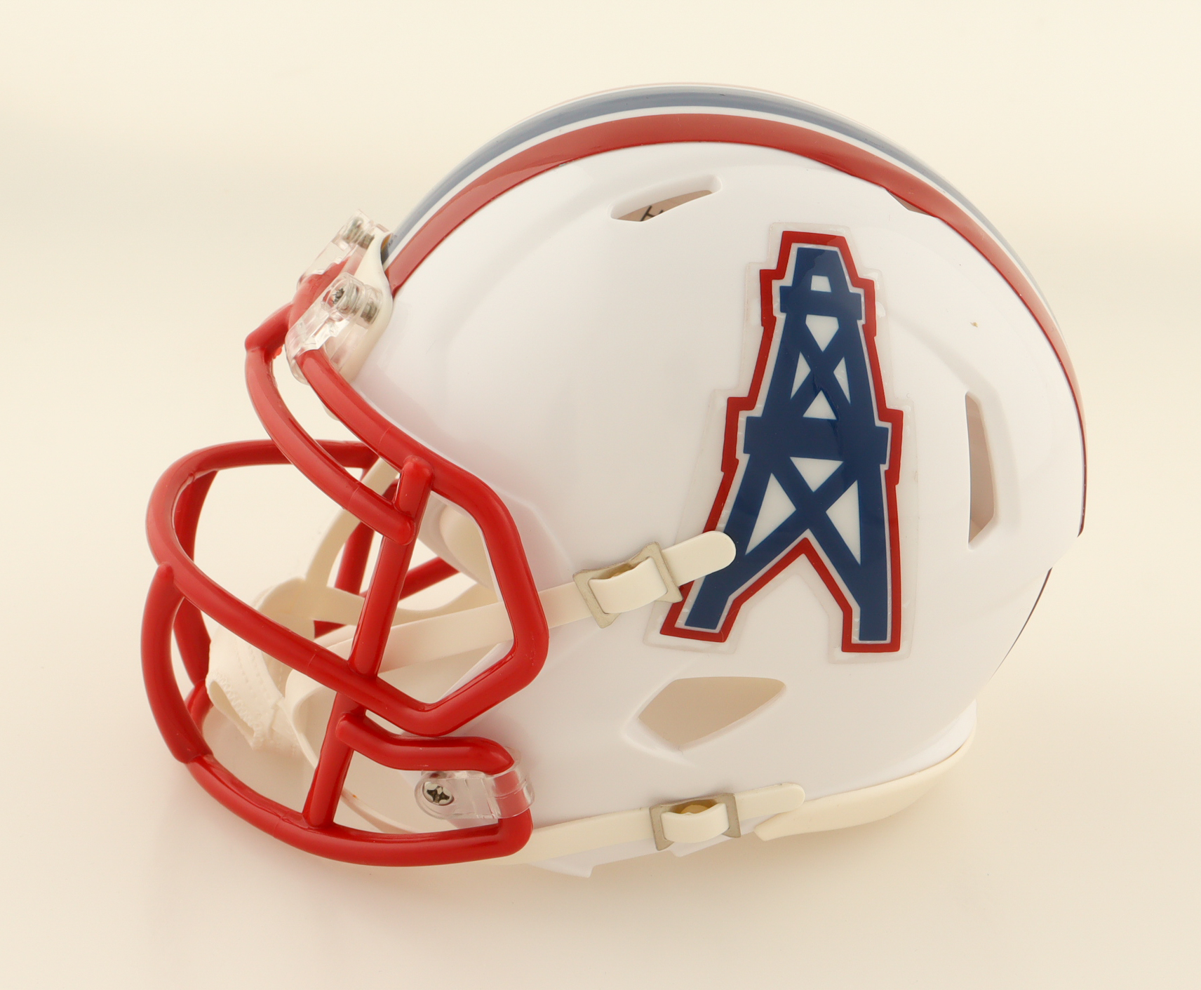 Warren Moon Signed Oilers Throwback Speed Mini Helmet Inscribed "HOF 06" (Beckett) at PristineAuction.com Warren Moon Signed Oilers Throwback Speed Mini Helmet Inscribed "HOF 06" (Beckett) at PristineAuction.com