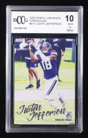 Justin Jefferson 2020 Panini Luminance #217 RC / CHRONICLES (BCCG 10) at PristineAuction.com