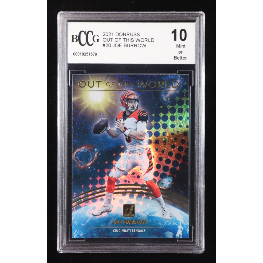 Joe Burrow 2021 Donruss Out of this World #20 (BCCG 10) at PristineAuction.com