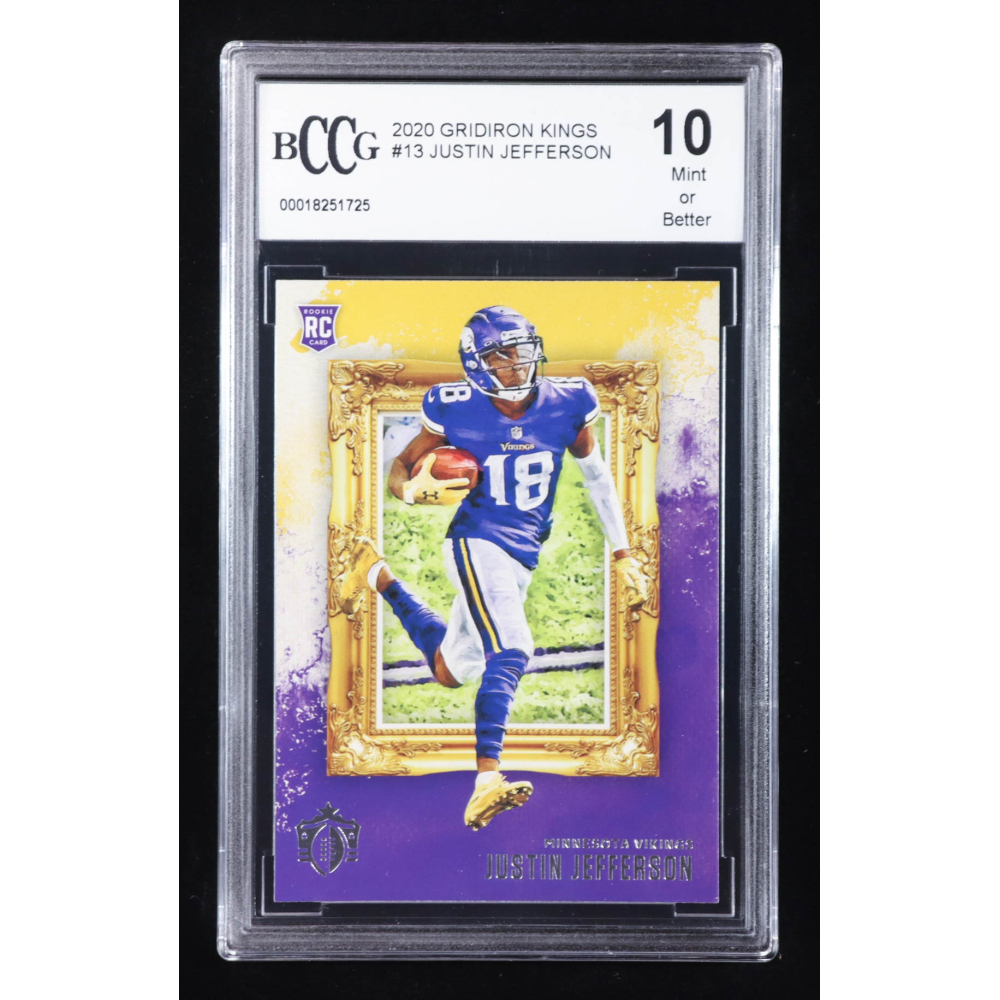Justin Jefferson 2020 Gridiron Kings #13 RC (BCCG 10) at PristineAuction.com