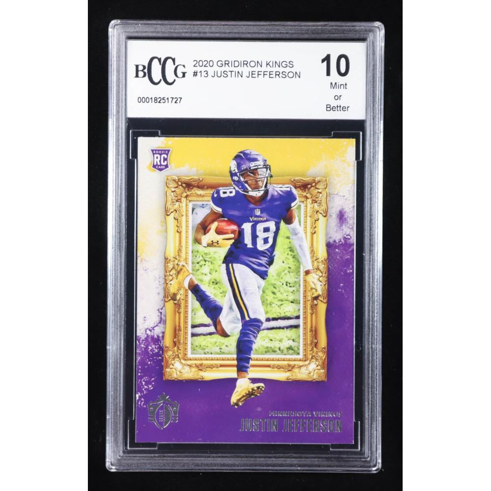 Justin Jefferson 2020 Gridiron Kings #13 RC (BCCG 10) at PristineAuction.com