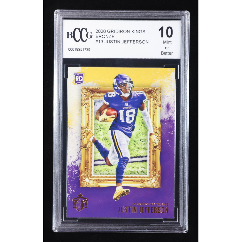 Justin Jefferson 2020 Gridiron Kings Bronze #13 RC (BCCG 10) at PristineAuction.com
