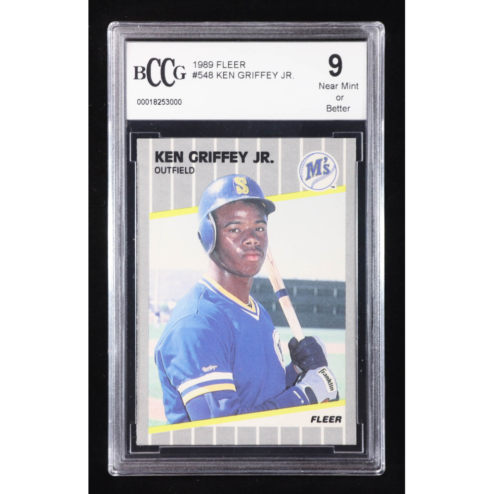 Ken Griffey Jr. 1989 Fleer #548 RC (BCCG 9) at PristineAuction.com